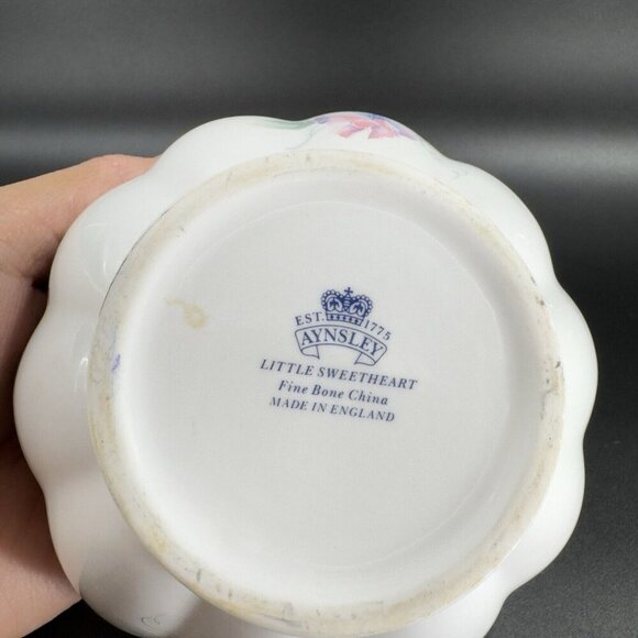 1984 Aynsley Little Sweetheart Fine Porcelain Bone China England Bowl Dish VTG - Picture 6 of 16